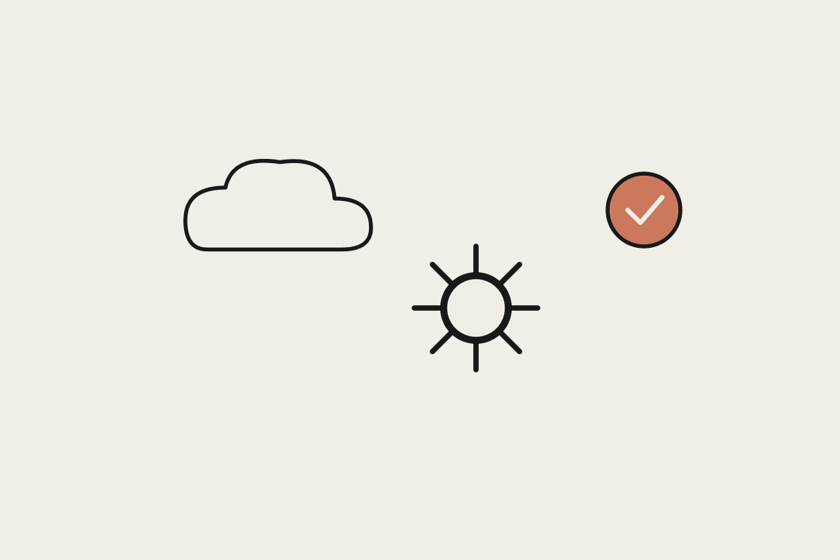 A cloud, a gear and a check mark representing setting up Claude through your own AWS account