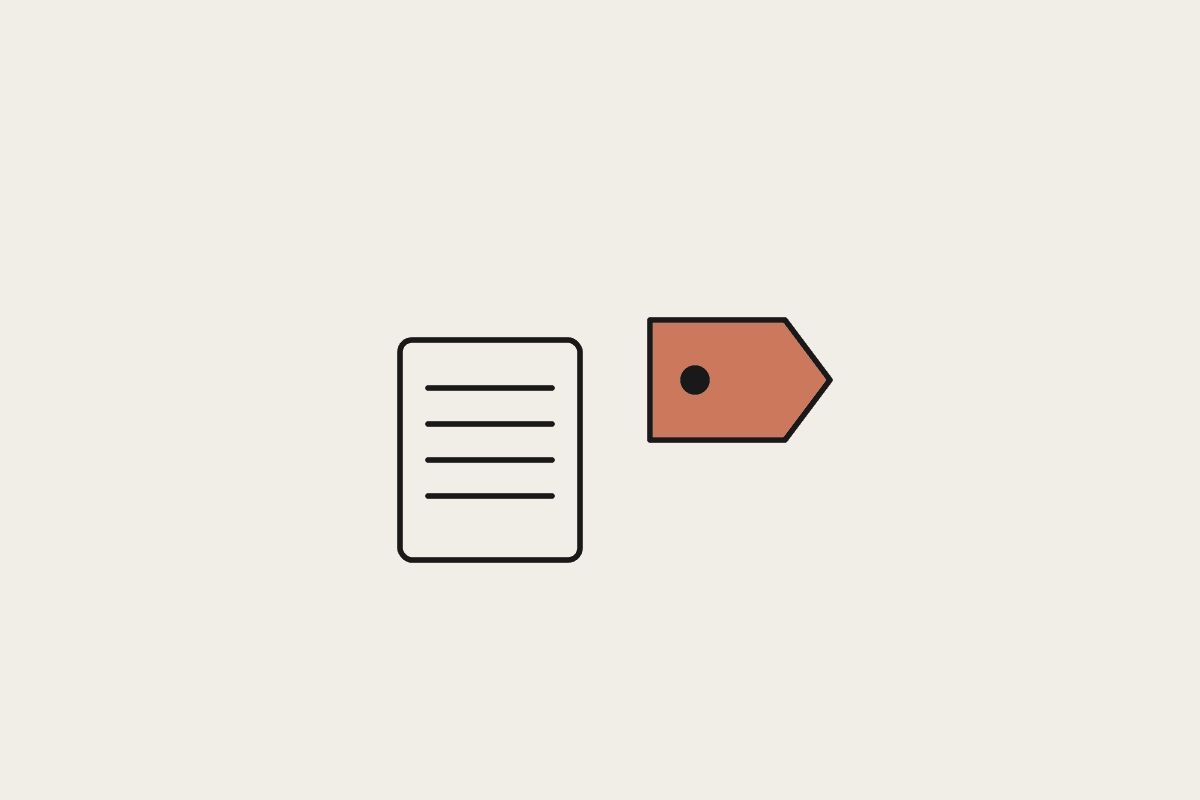 A document and a price tag representing prompt templates built for an accounting practice