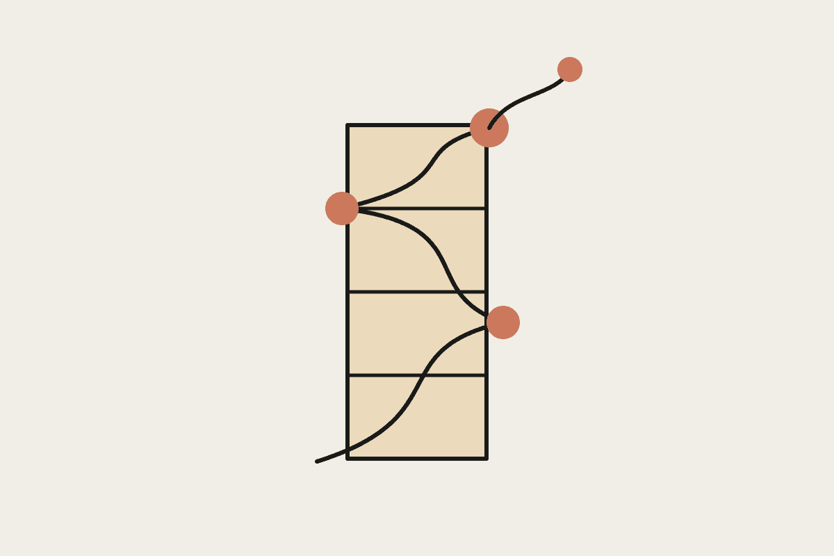 A hand-drawn vine wrapping and overtaking a legacy code column, with a new sprout growing free at the top
