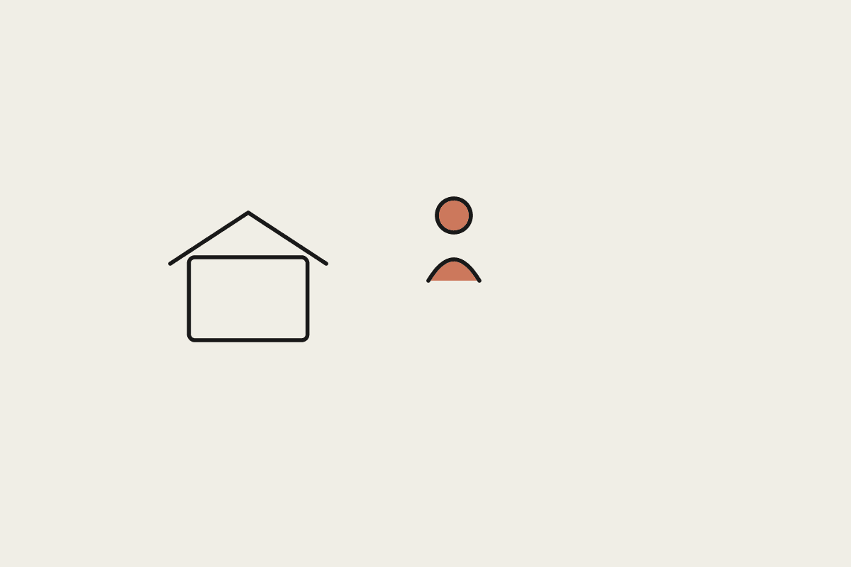 A house beside a terracotta person