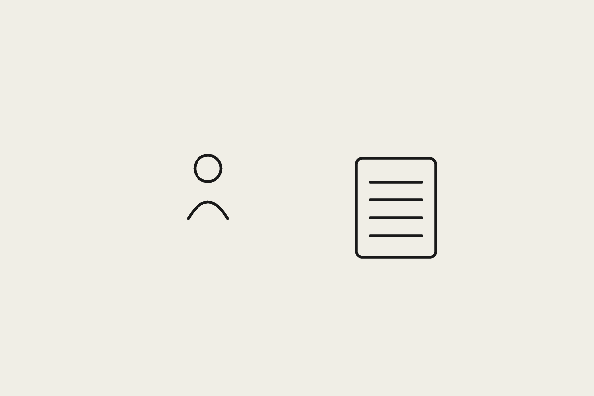 A person and a document representing an AI onboarding checklist for a new team member