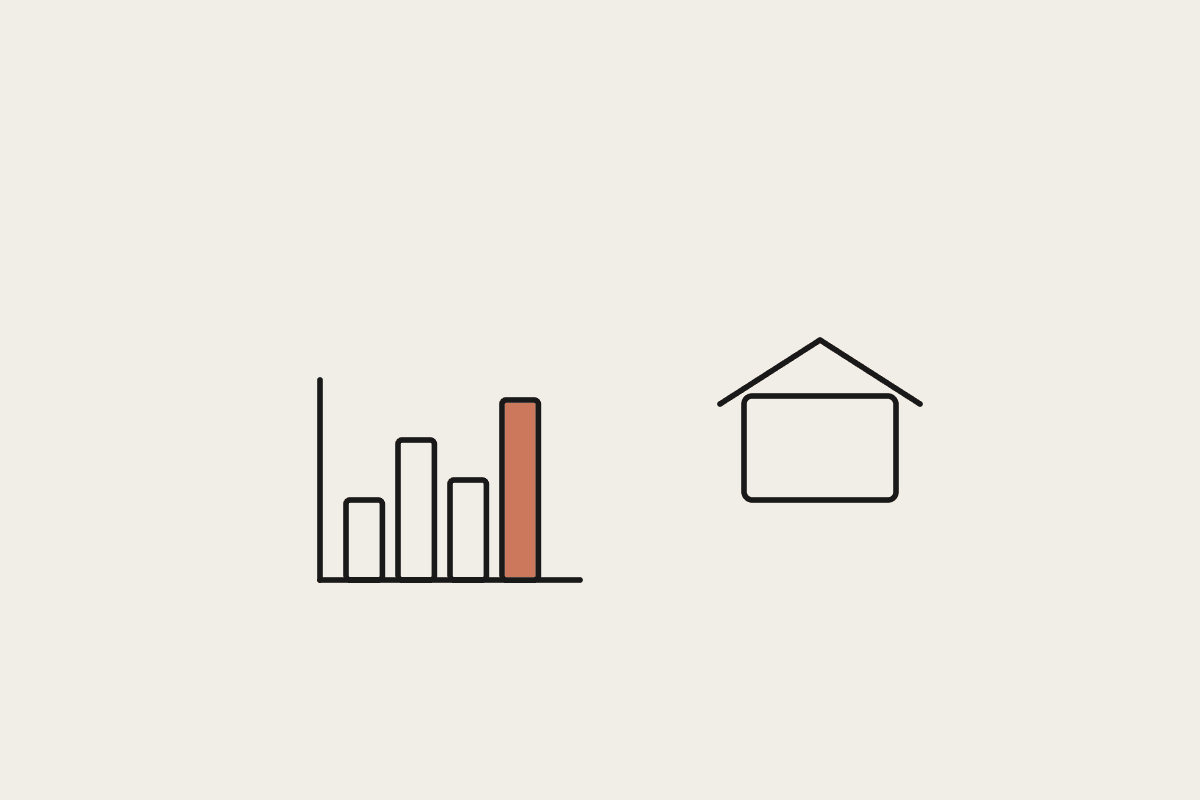 A rising chart and a house representing the shift toward owning your AI stack