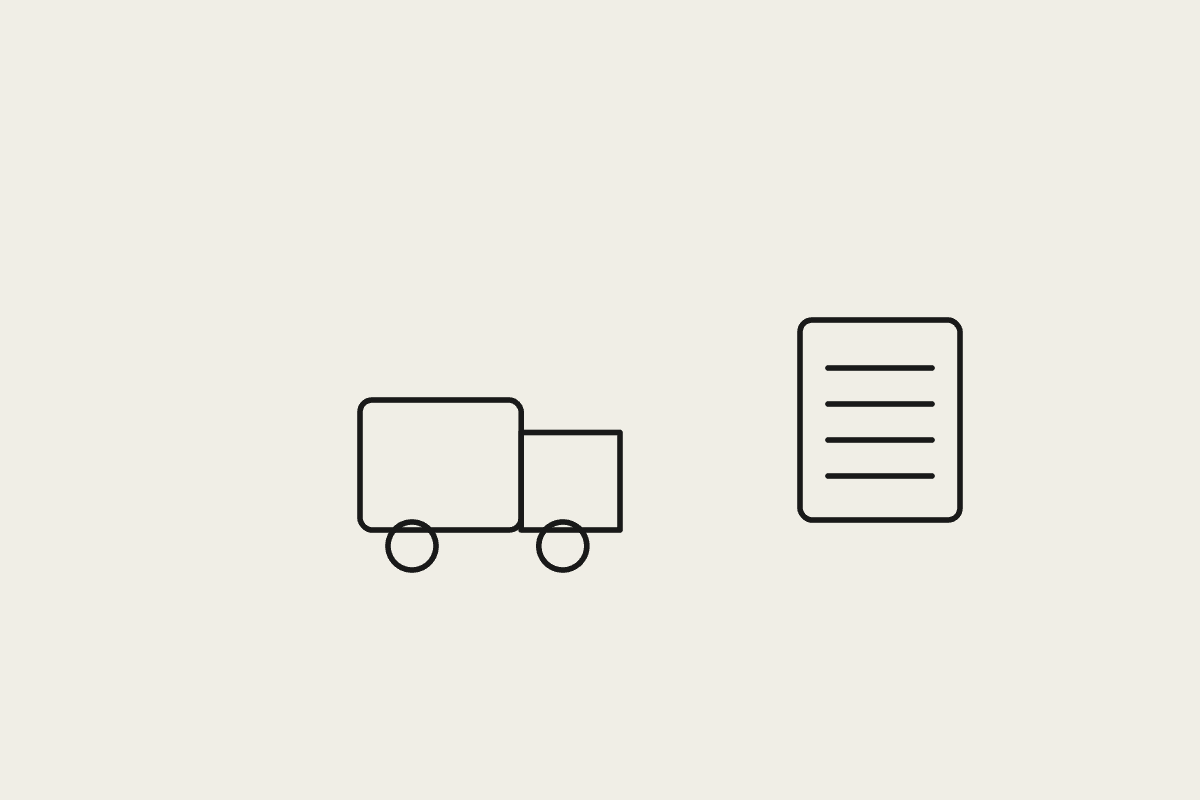 A van and a document representing prompt templates for tradespeople and office staff