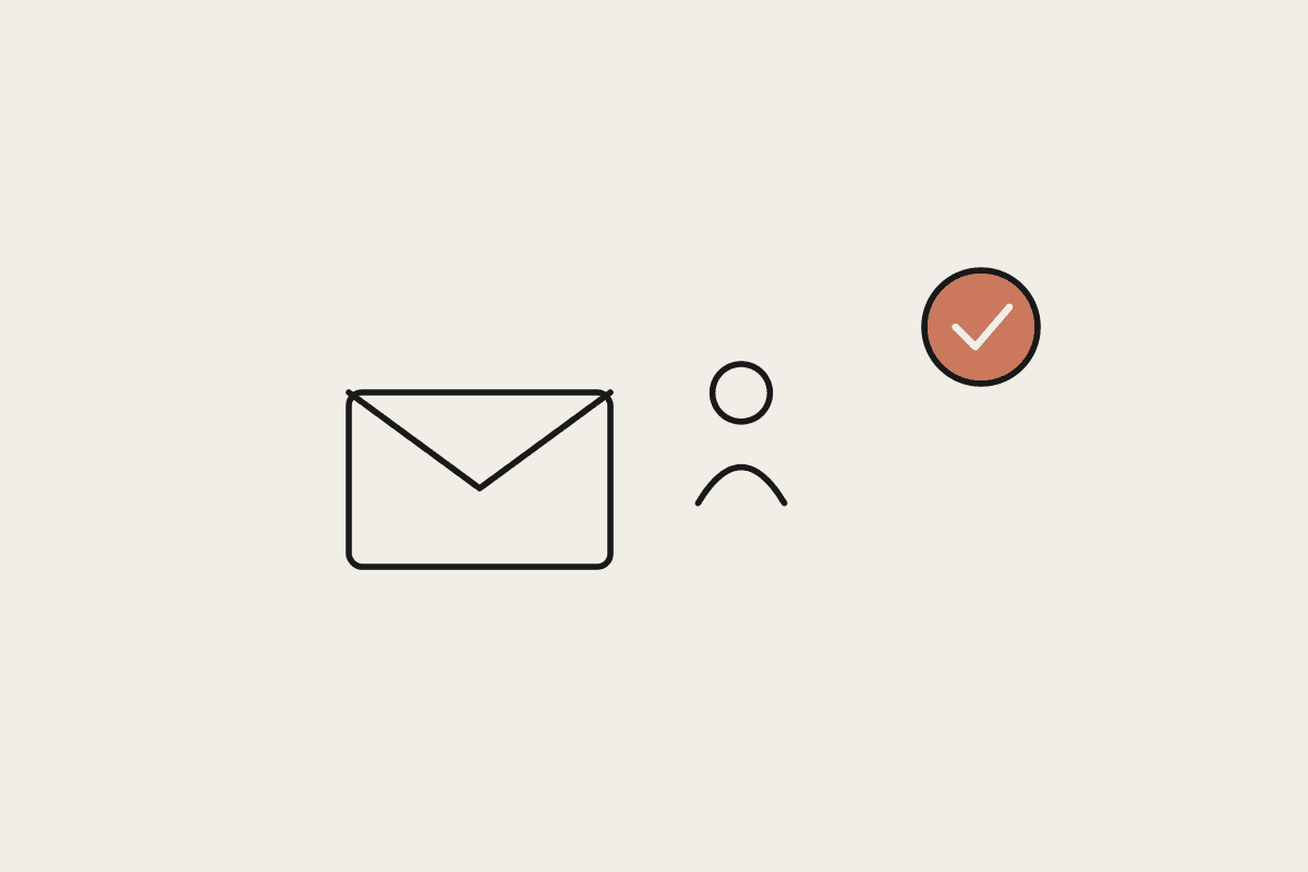An envelope, a person and a check mark representing customer support prompt templates