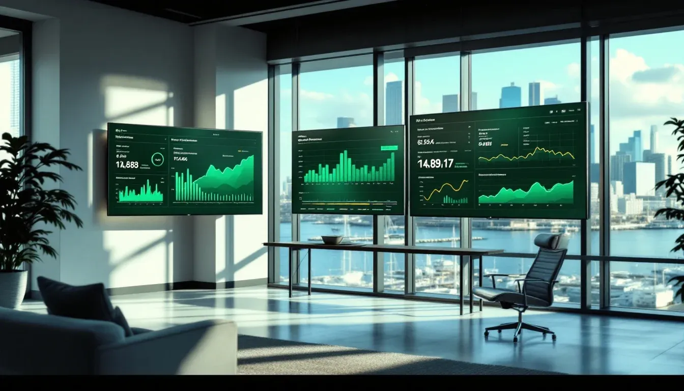 Australian franchise network headquarters with performance dashboards