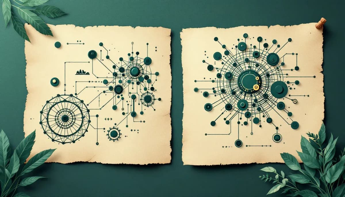 Side by side illustration comparing Claude and Gemini architectures for an Australian enterprise audience