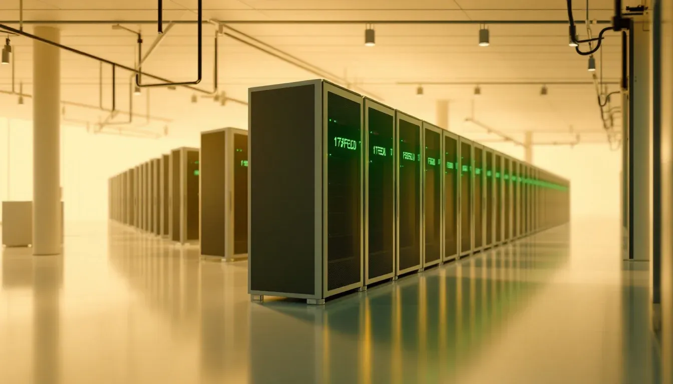 Server racks inside an enterprise cloud data centre