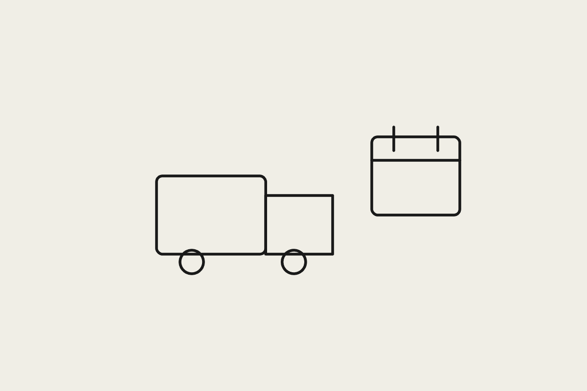Hand-drawn coach beside a calendar, illustrating bus and coach operator rostering and compliance