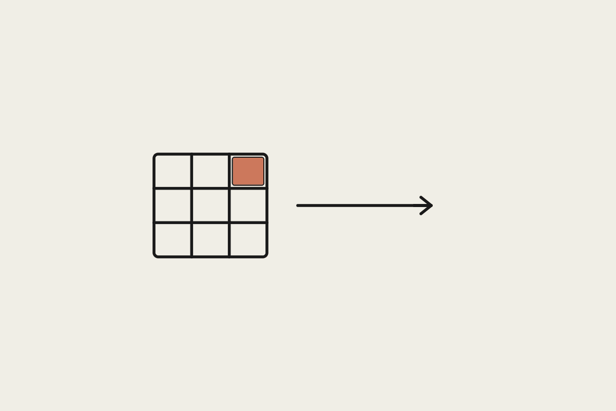 Hand-drawn grid of tasks beside an arrow, illustrating routing tasks across different models