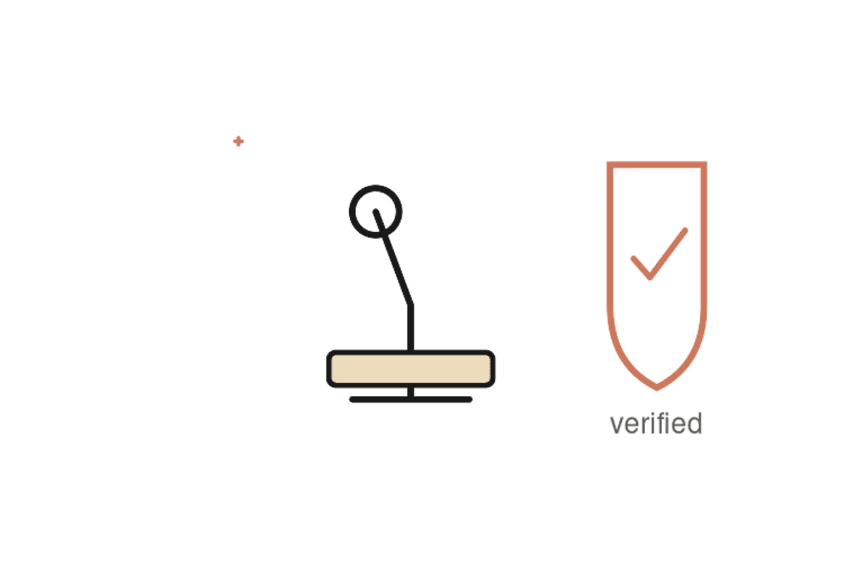 Hand-drawn illustration of a microscope beside a shield with a checklist, representing verified life-sciences access