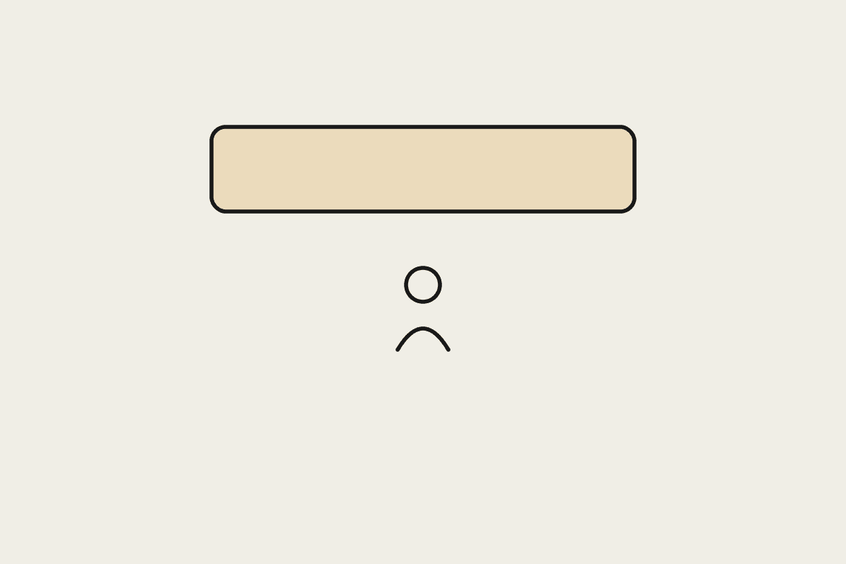Illustration of a browser bar and a person representing a browsing agent handling admin tasks