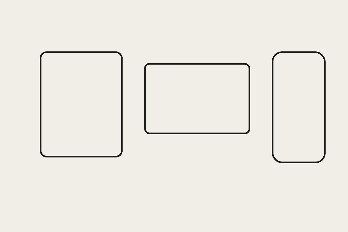 Illustration of a desktop window, a browser window, and a mobile phone