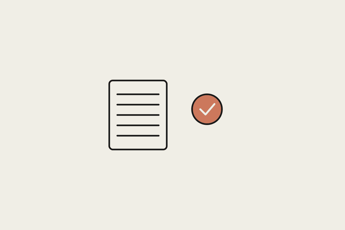 Illustration of a document and a check mark representing turning a good prompt into a reusable team brief