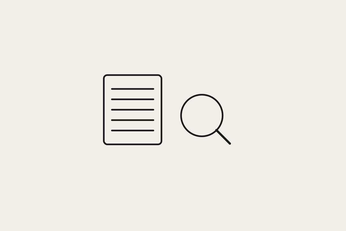 Illustration of a document and a magnifying glass representing Claude grounding answers in uploaded documents
