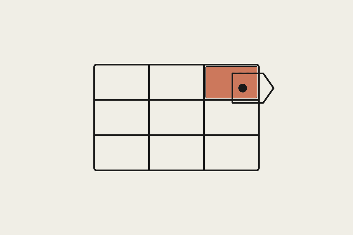 Illustration of a grid with a price tag representing batched API cost savings