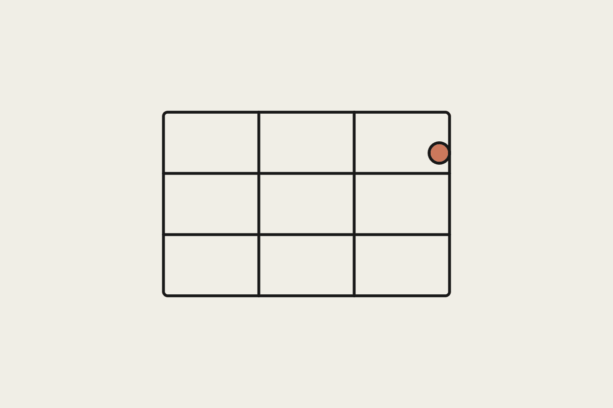 Illustration of a spreadsheet grid with a terracotta highlight representing a fixed formula cell