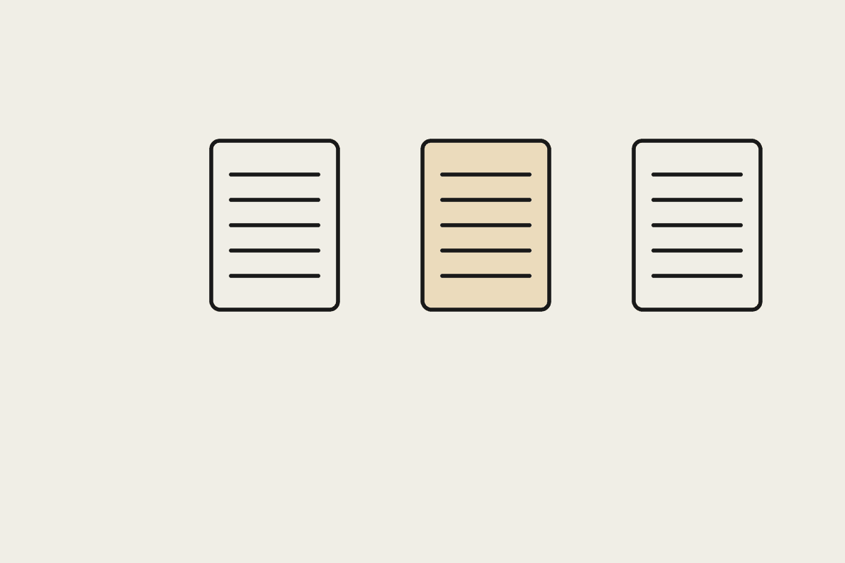 Illustration of three documents representing system prompts and skills as separate configuration layers