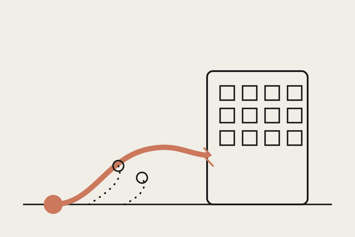 Line illustration of a data centre building fed by one thick terracotta cable from a single plug, with two thin disconnected ink cables lying unused nearby, symbolising vendor concentration risk.