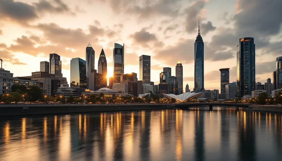 Melbourne CBD skyline at dusk over the Yarra River, used as the cover image for an Australian AI automation buyer's guide