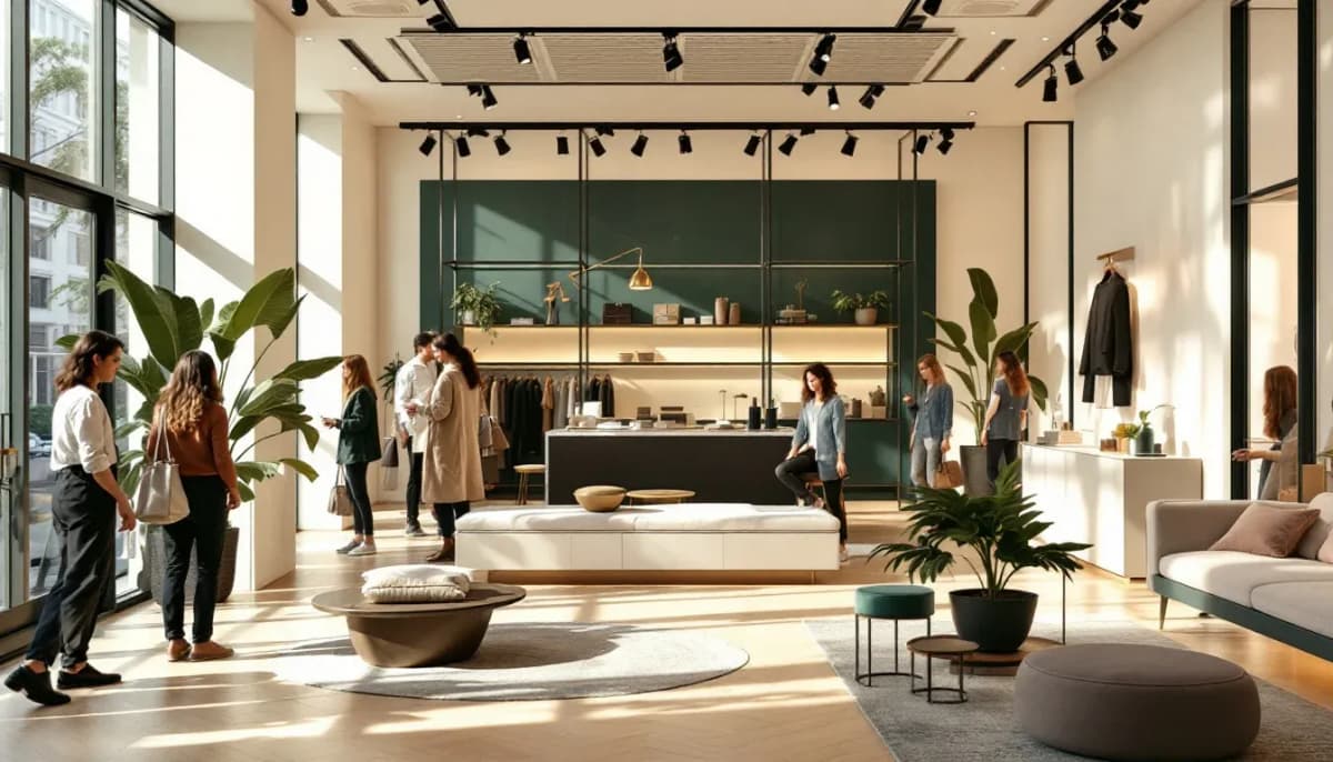 Sydney retail flagship store interior with shoppers