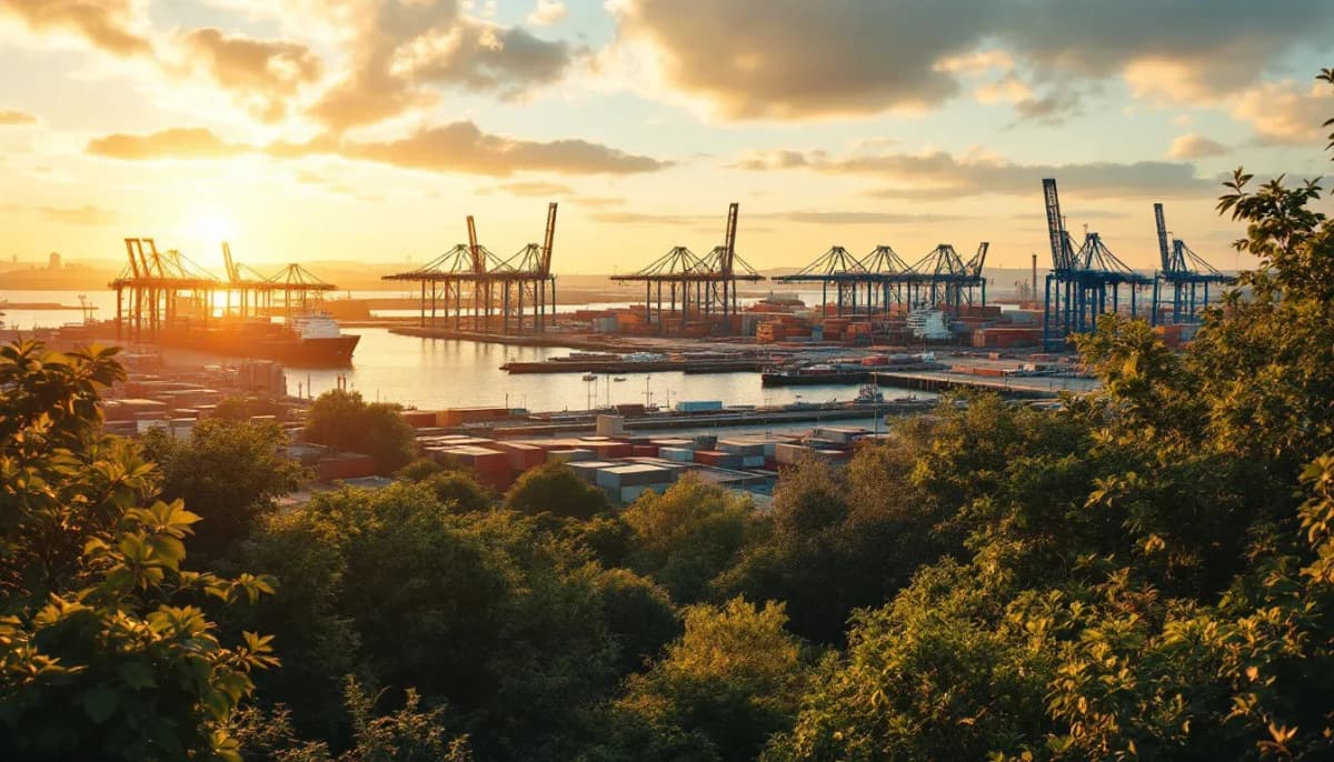 Newcastle harbour and industrial waterfront