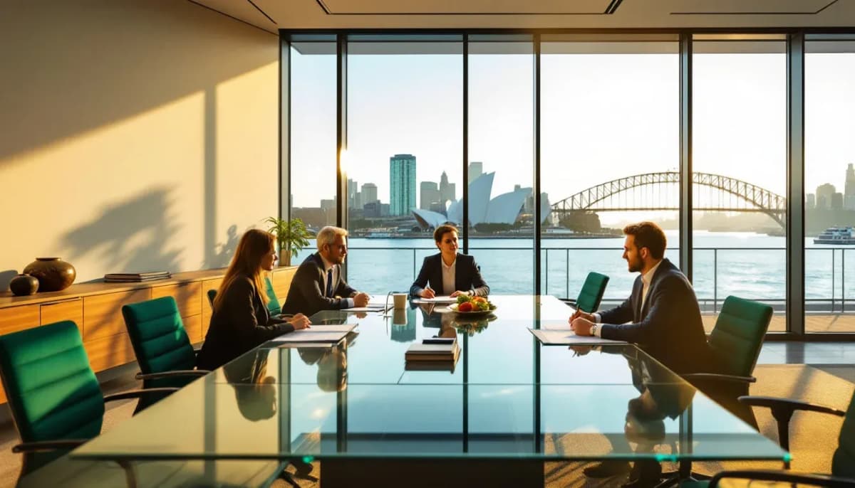 Sydney boardroom reviewing AI risk register