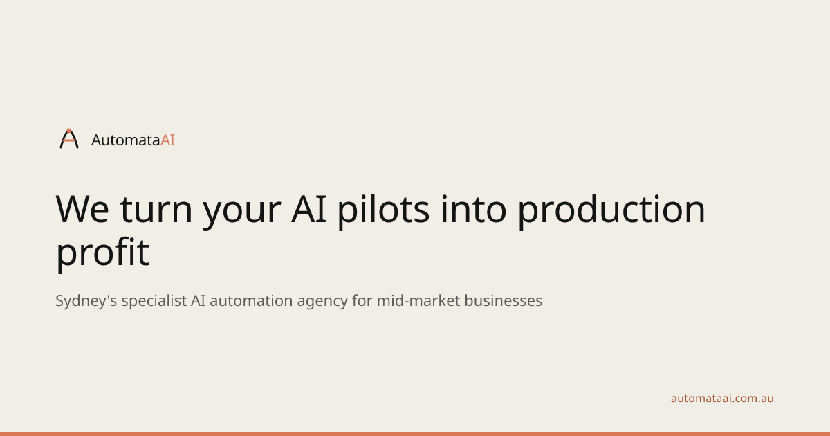 Automata AI Pty Ltd — photo from the business website
